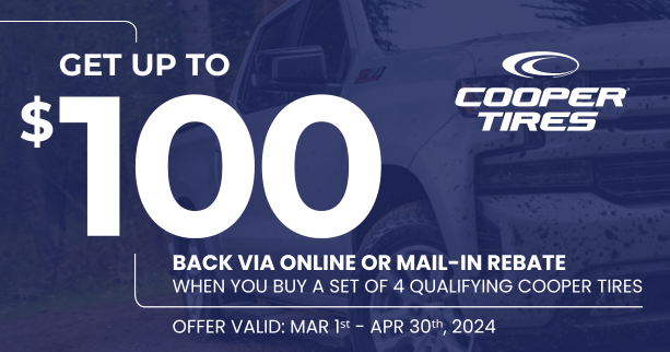 Cooper Tires March/April 2024 Rebate