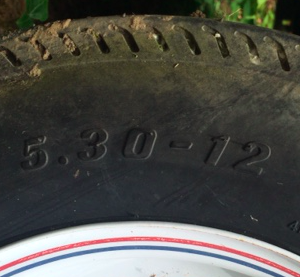 Wheel barrow tire size example. 
