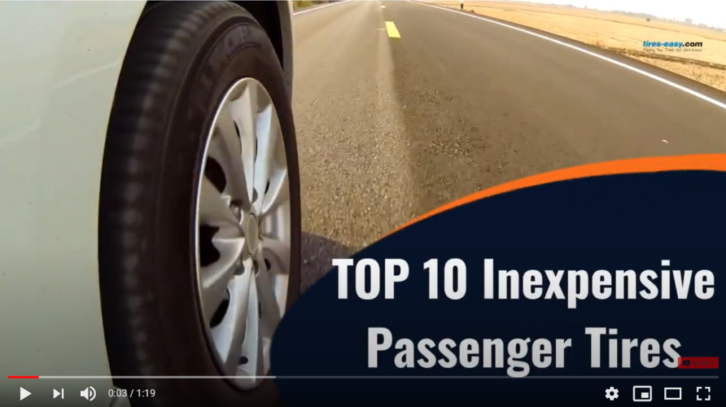 Top 10 Inexpensive Passenger Tires 2021