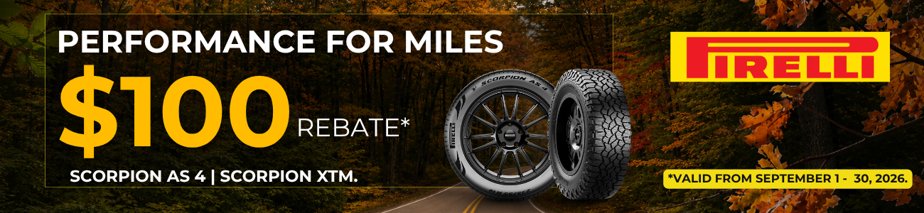 Pirelli $100 Fall Rebate 2026 