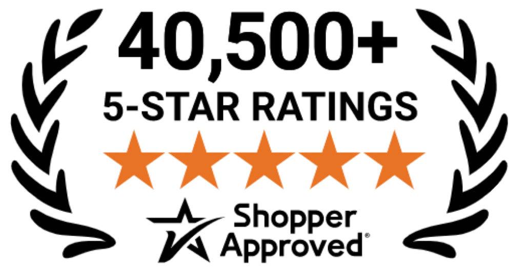 5 Star Excellence award from Shopper Approved for collecting at least 100 5 star reviews