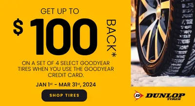 Dunlop Tires 2024 Rebate